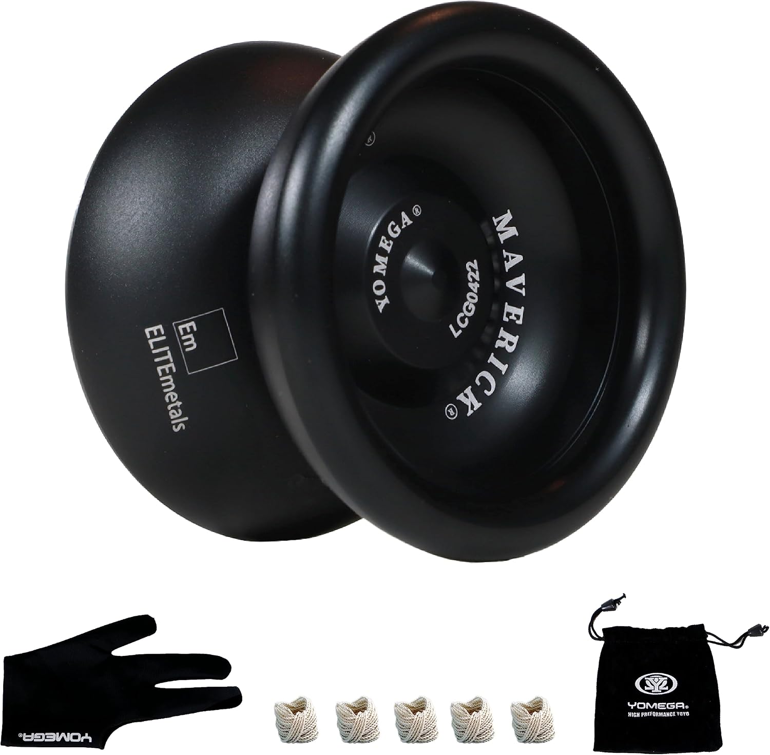 Yomega Maverick aluminum ball-bearing yo-yo in black
